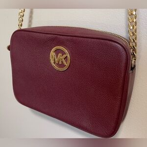 Michael Kors EUC Burgundy Crossbody Bag